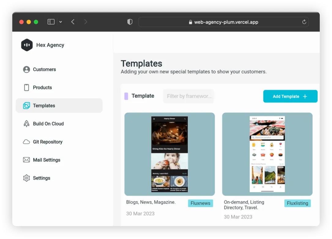 Template FluxBuilder