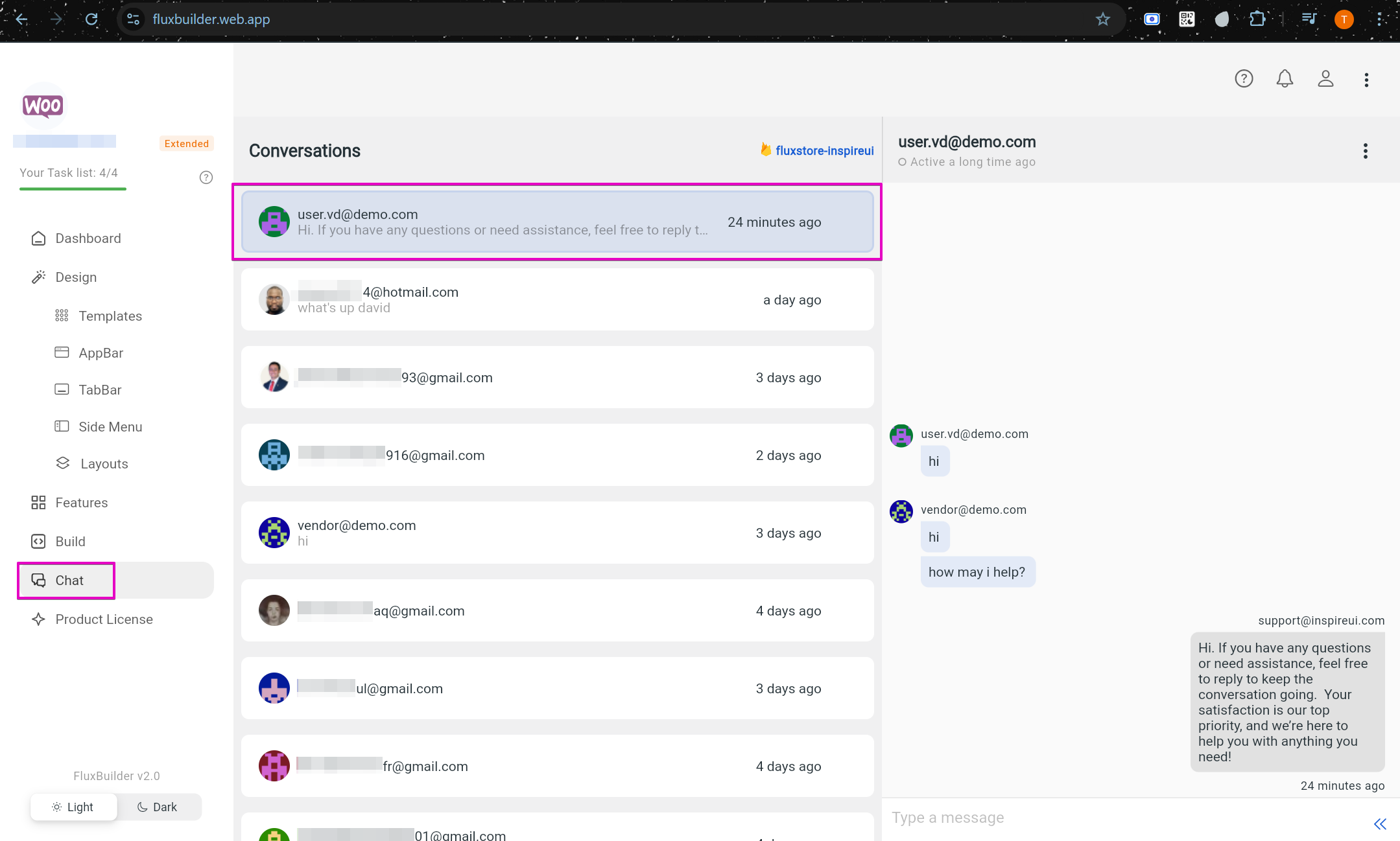 Realtime Chat Admin