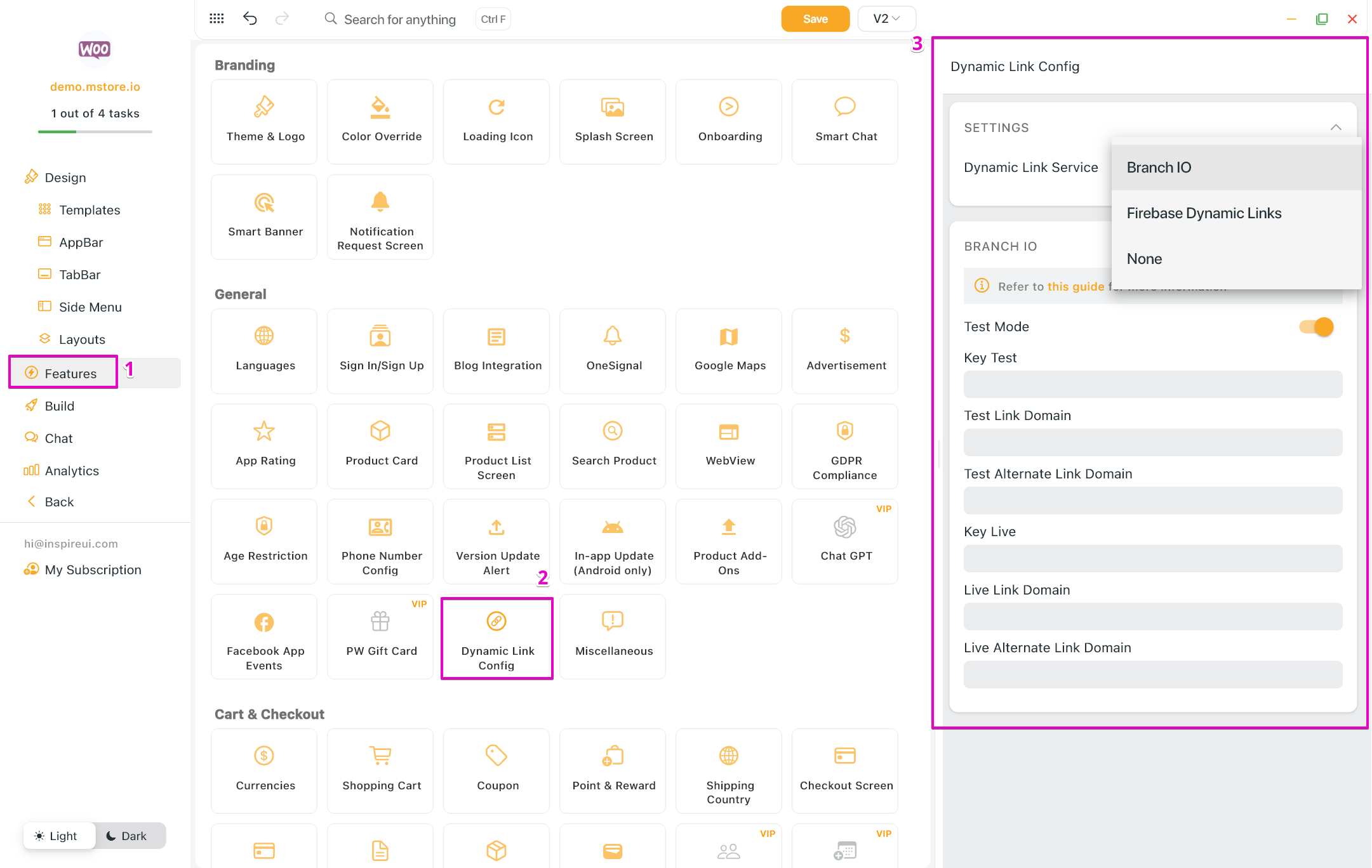 Branch.io Dynamic Links