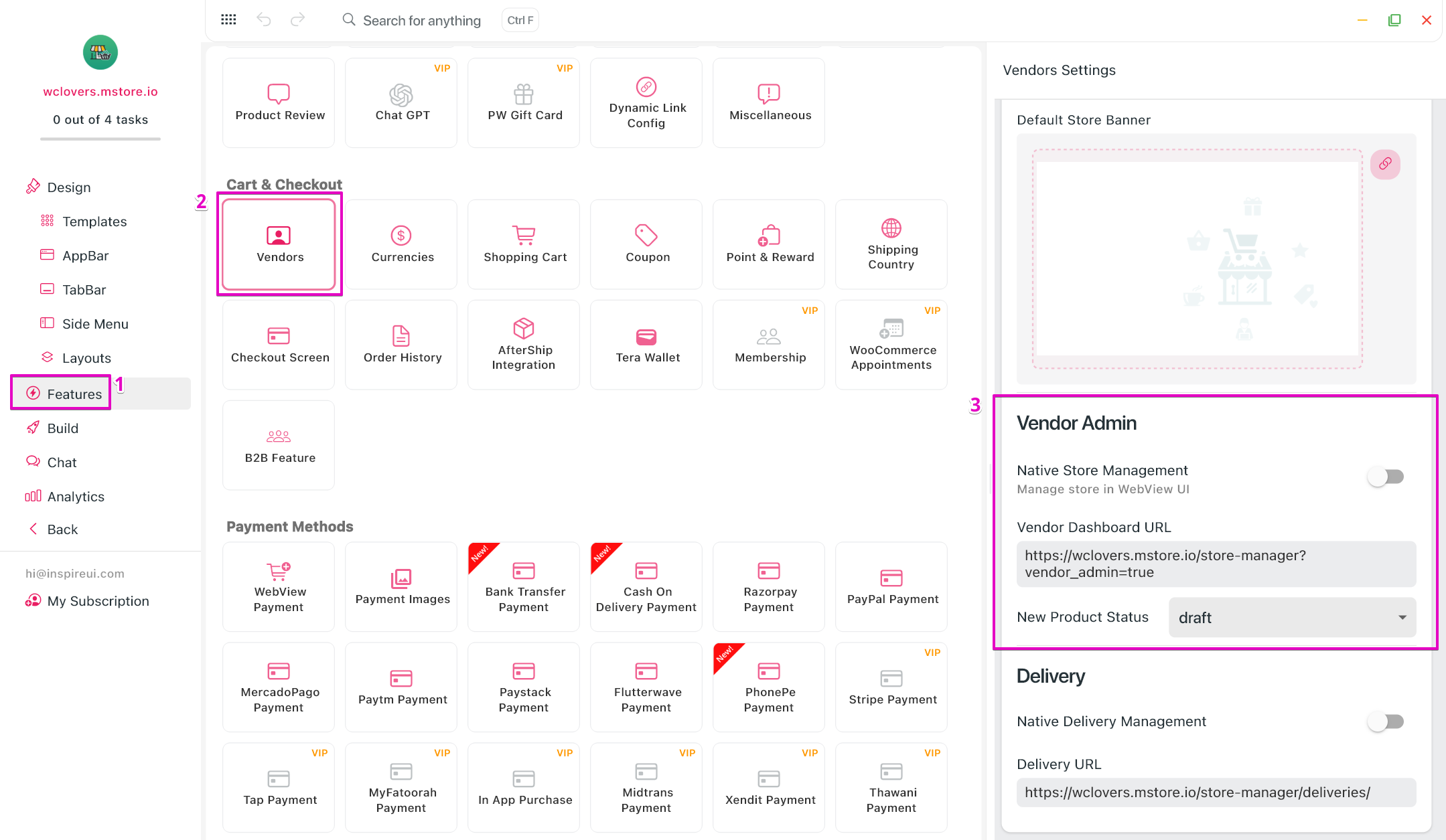 Vendor Admin