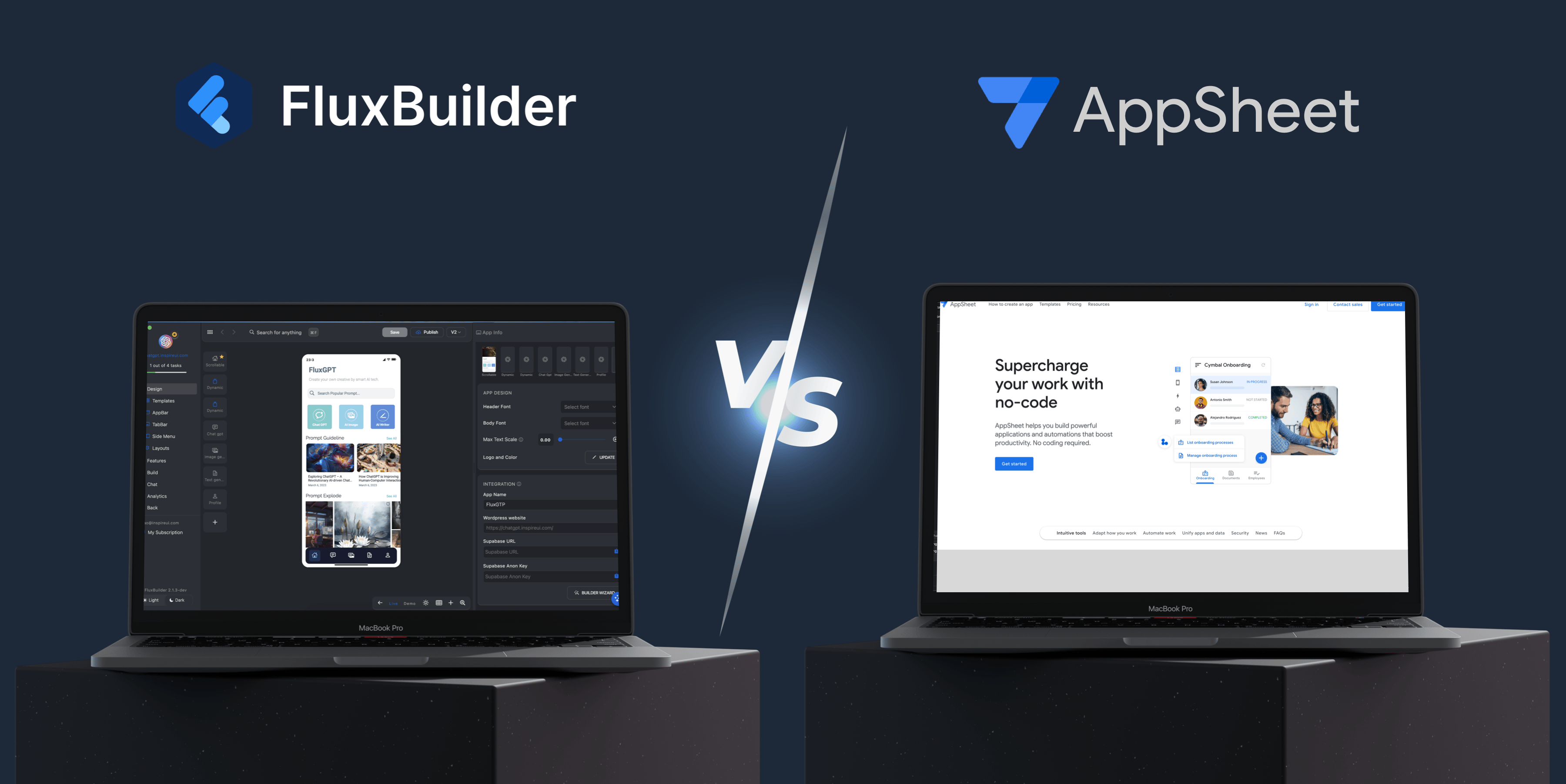 FluxBuilder vs.AppSheet
