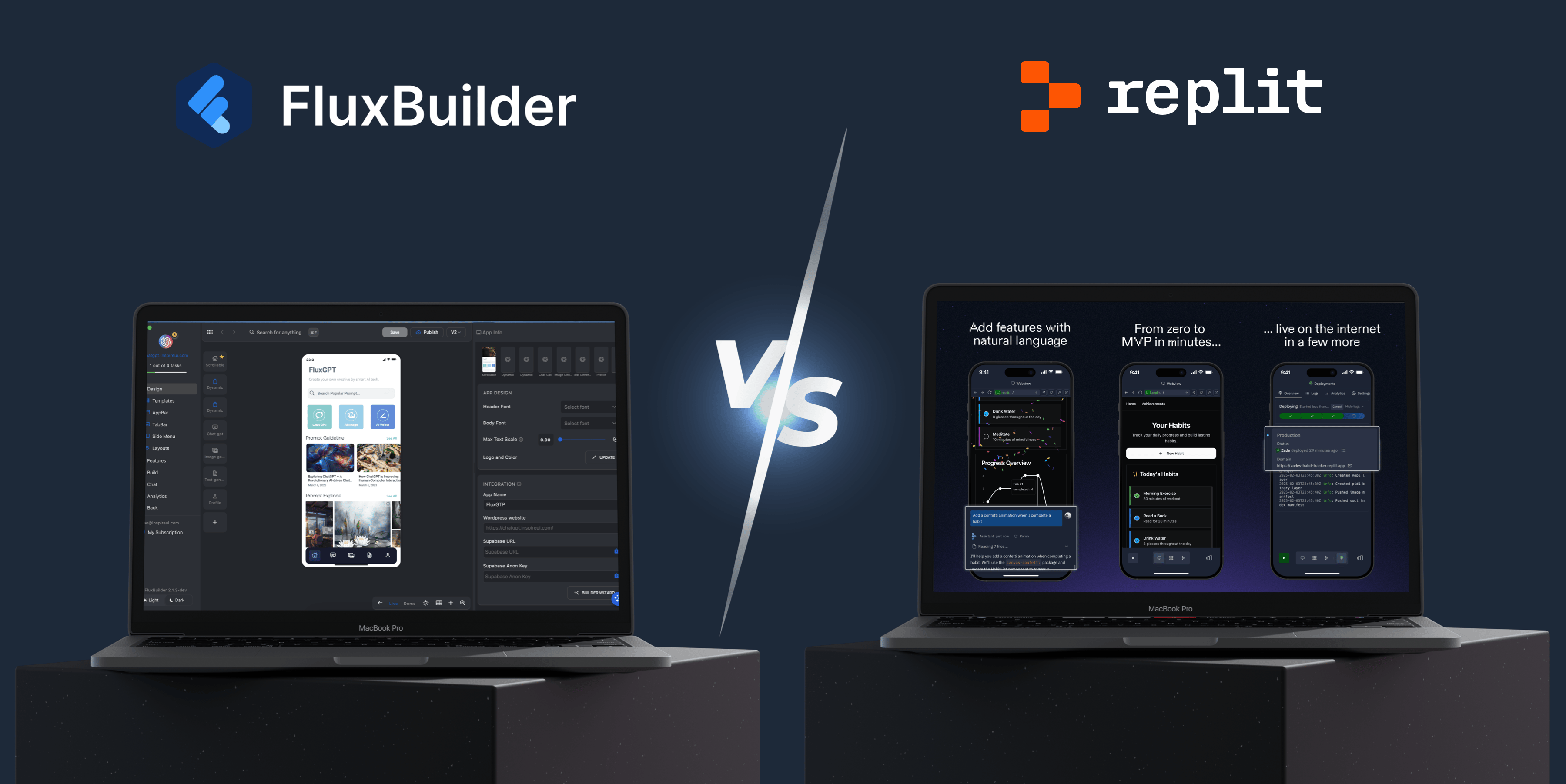 FluxBuilder vs Replit