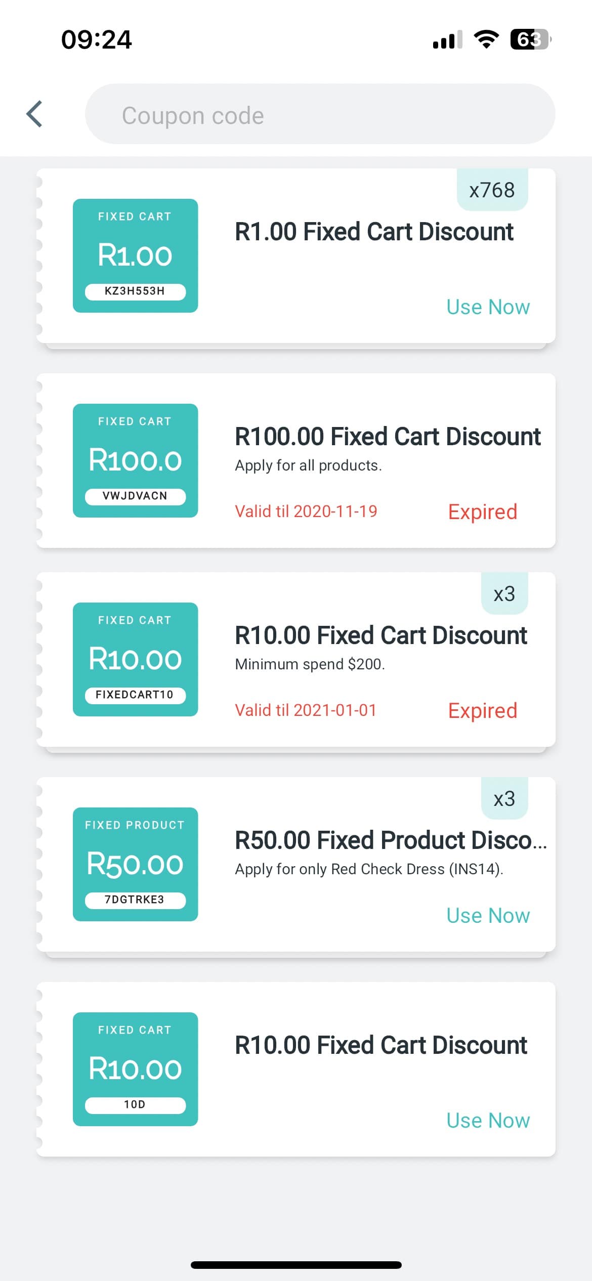 Coupon - Feature Screenshot