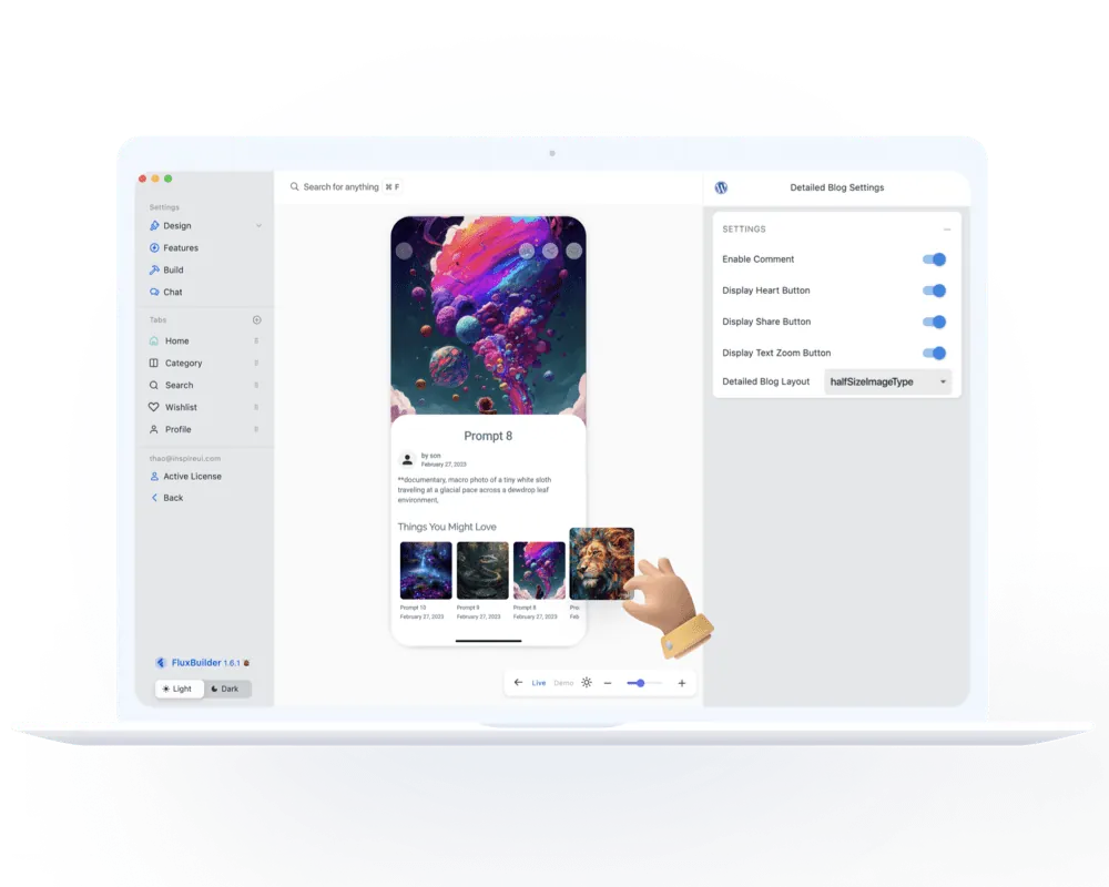 Interfaccia drag & drop intuitiva
