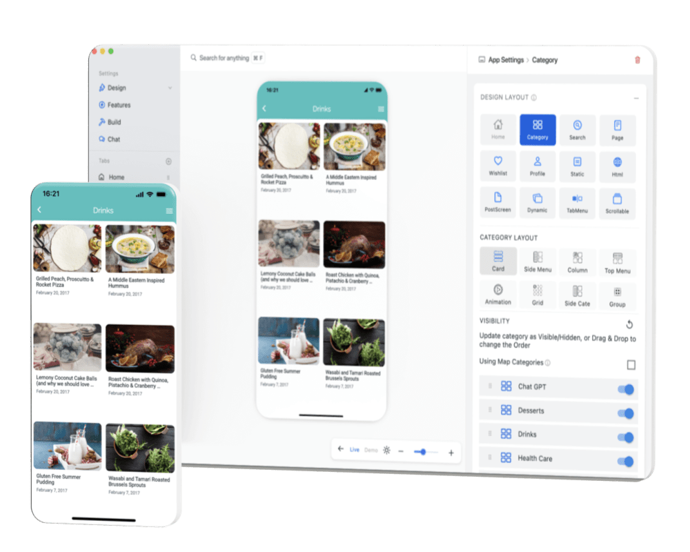 Live preview feature